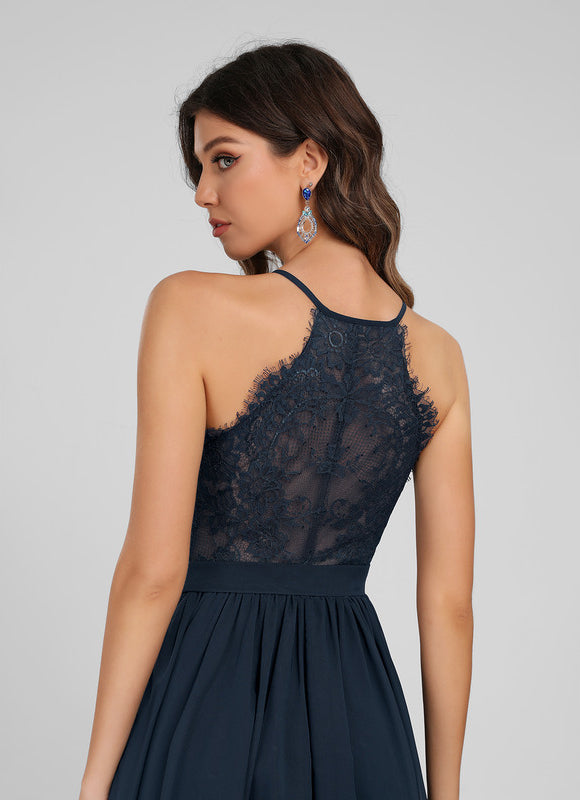 Robe Courte Mousseline Marine - gallery 2