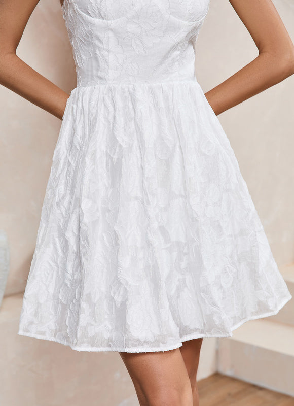 Robe Courte Blanche Légère - gallery 5