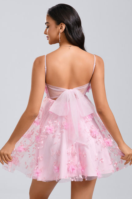 Robe Courte En Tulle Floral - gallery 5