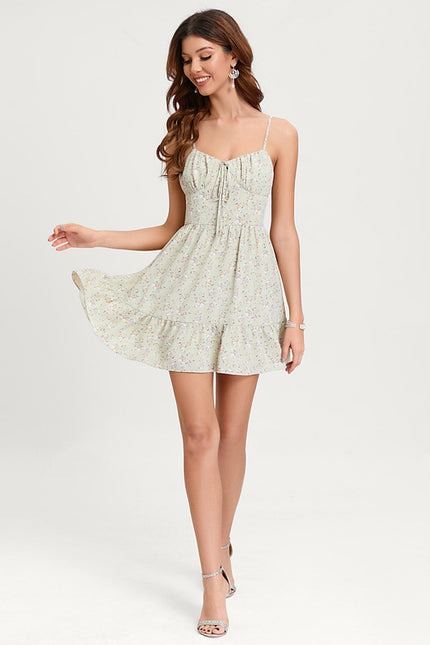 Robe Courte Fleurie Légère - gallery 5