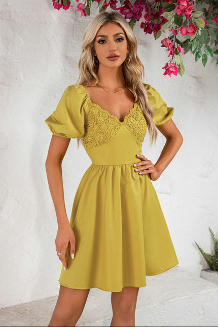 Robe Courte Jaune Vintage - gallery 5