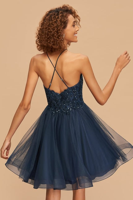 Robe Courte Festive En Tulle - gallery 2