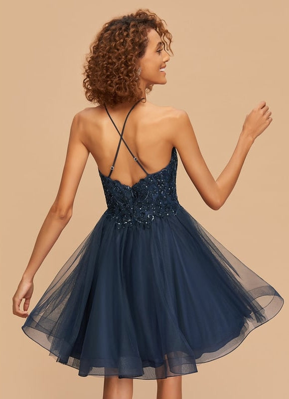 Robe Courte Festive En Tulle - gallery 2