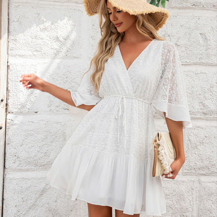 Robe Blanche Droite Courte