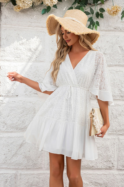 Robe Blanche Droite Courte