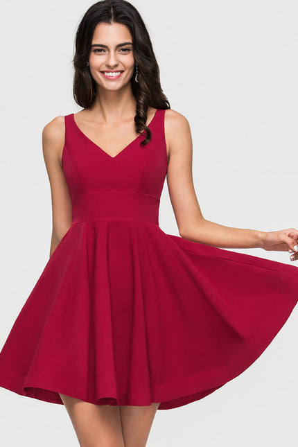 Robe Courte Rose Évasée