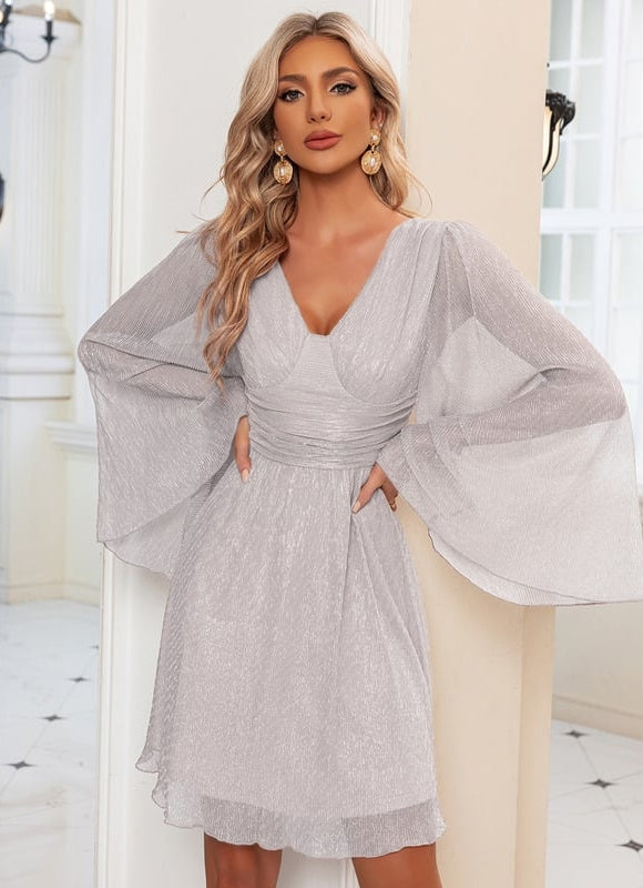 Robe Courte Paillettes Nude - gallery 8