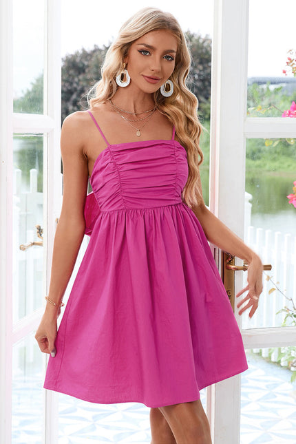 Robe Courte À Bretelles Papillon - gallery 3