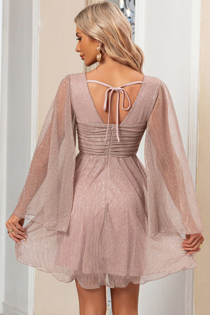 Robe Courte Paillettes Nude - gallery 5