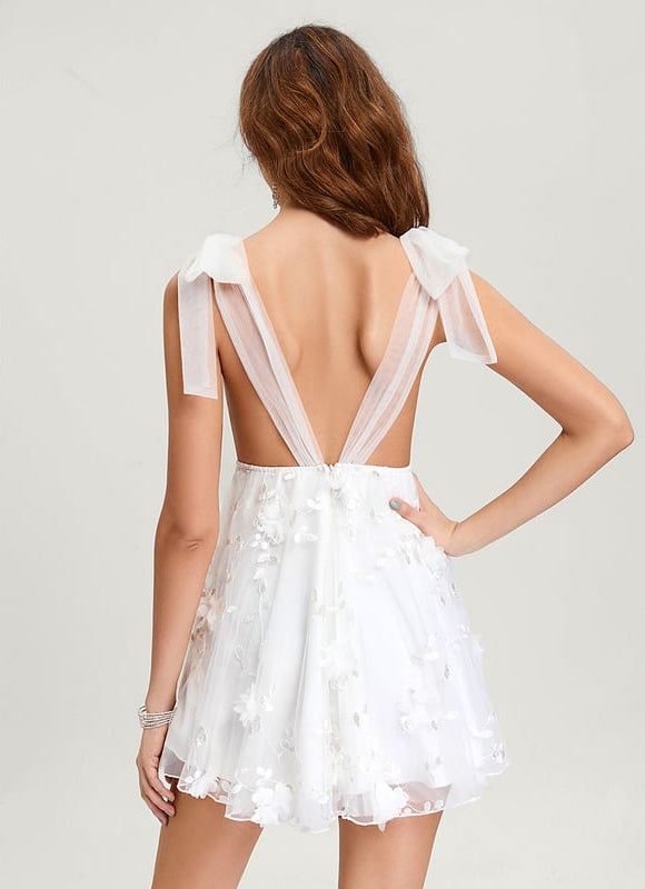 Robe Courte Tulle Florale - gallery 4
