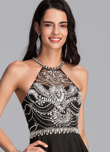 Robe Courte Noire Scintillante