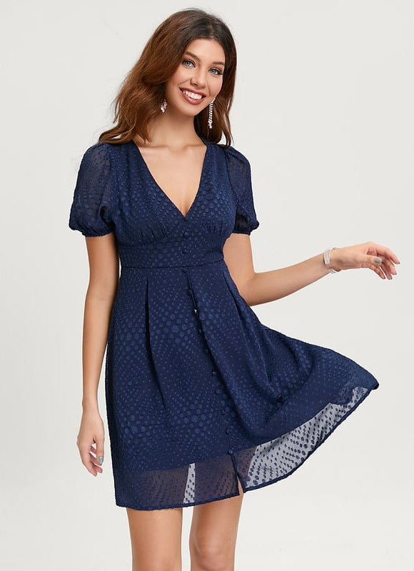 Robe Fluide Droite Courte - gallery 4