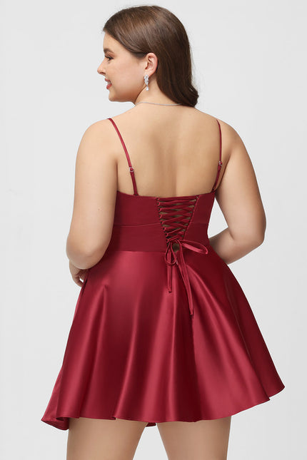 Robe Courte Satinée À Volants - gallery 8