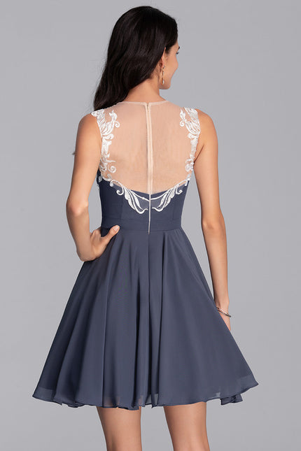 Robe De Soirée Courte Dentelle - gallery 1