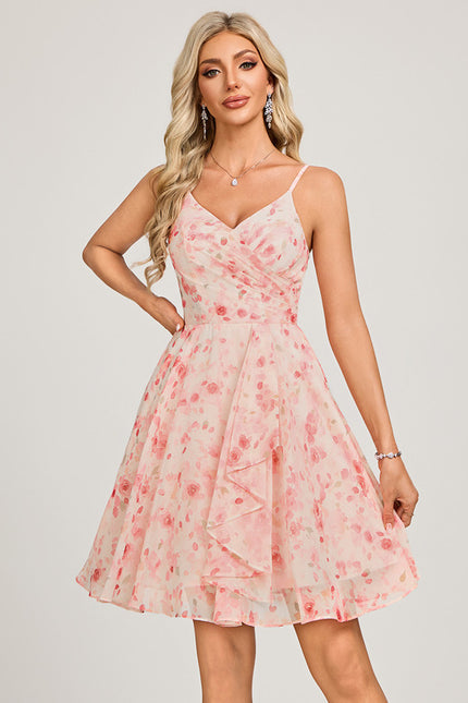 Robe Courte Vaporeuse À Bretelles - gallery 2