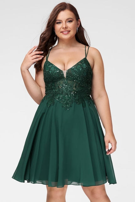 Robe Courte Évasée Brodée - gallery 6