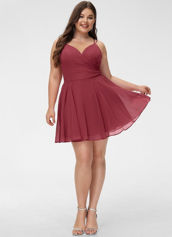 Robe Courte Mousseline Évasée - gallery 4