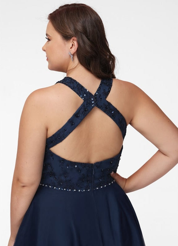Robe Courte Soirée Bleu Nuit - gallery 8