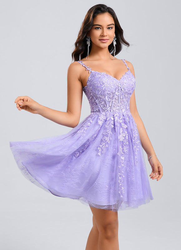 Robe Courte Rose Brodée - gallery 2