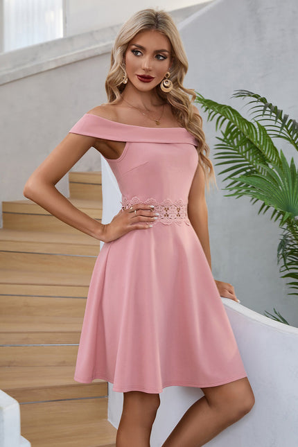 Robe Courte Rose Décontractée - gallery 3
