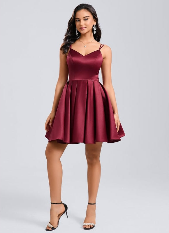 Robe De Soirée Courte Rouge - gallery 5