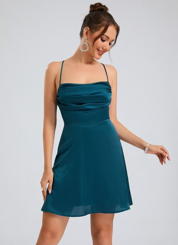 Robe Courte Éclat De Saphir - gallery 4