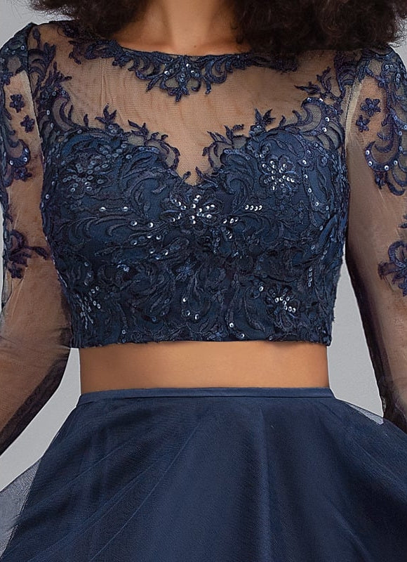 Robe Courte Tulle Marine - gallery 4