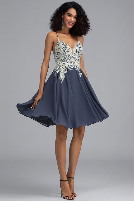 Robe Courte Évasée Brodée - gallery 2