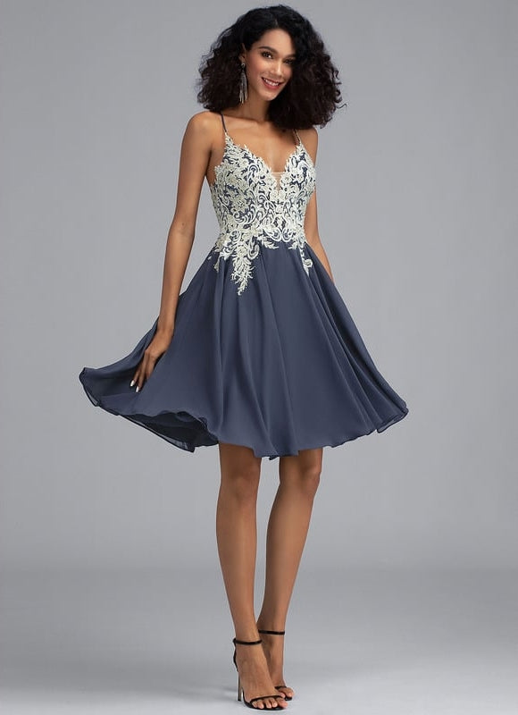 Robe Courte Évasée Brodée - gallery 2