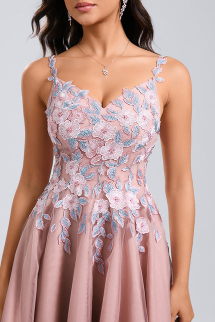 Robe Courte Rose Brodée - gallery 7