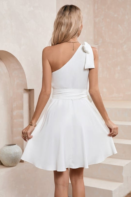 Robe Courte Asymétrique Élégante - gallery 2