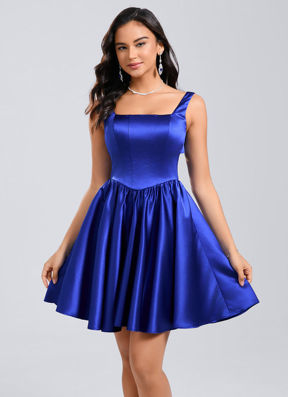 Robe Courte Col Carré - gallery 2