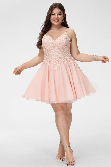Robe De Soirée Courte Col V - gallery 5