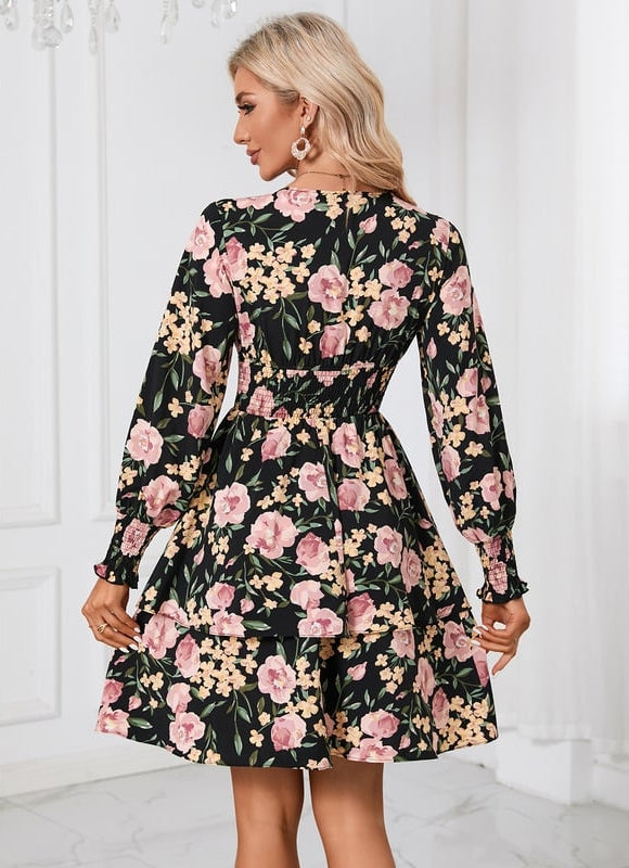 Robe Courte Fleurie Vaporeuse - gallery 3