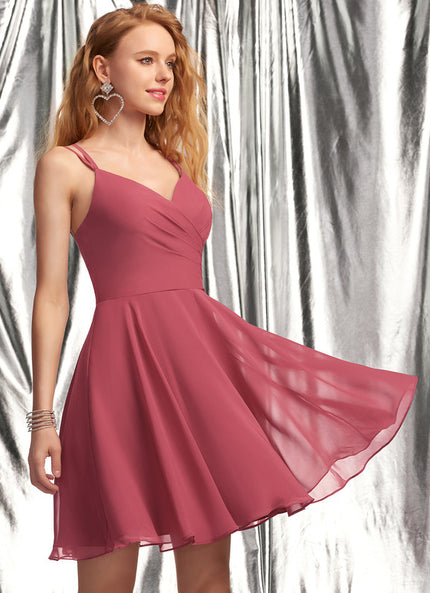 Robe Courte Mousseline Évasée