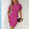 Robe Courte Rose Texturée