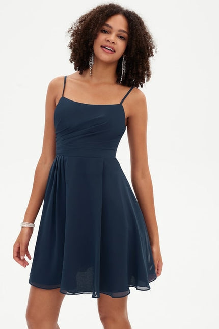 Robe Courte Courte Marine - gallery 3