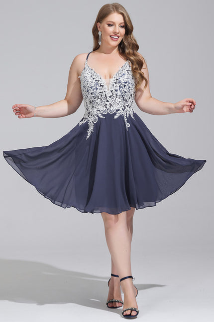Robe Courte Évasée Brodée - gallery 4