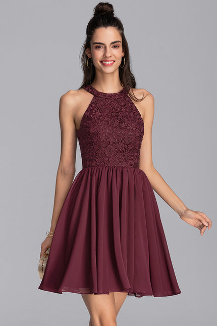 Robe De Soirée Courte Dentelle - gallery 1