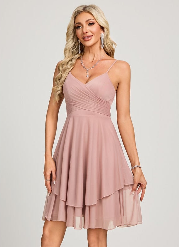 Robe Courte Fluide Rose - gallery 2
