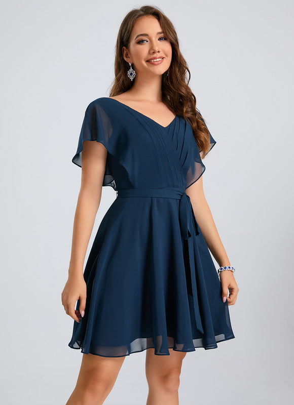 Robe Fluide Droite Courte - gallery 4