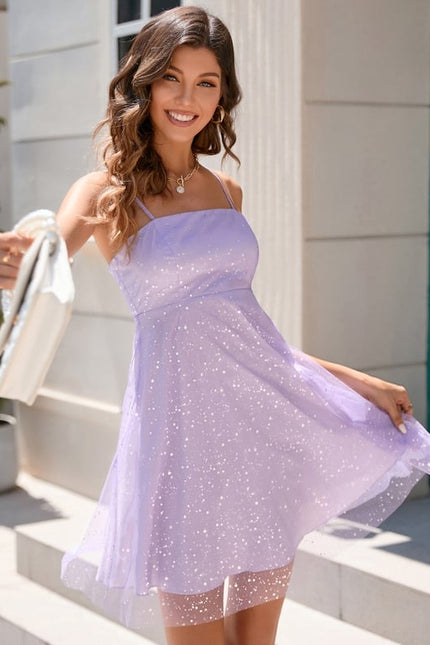 Robe Courte Tulle Scintillante