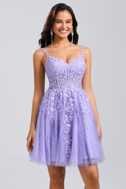 Robe Courte Rose Brodée - gallery 1