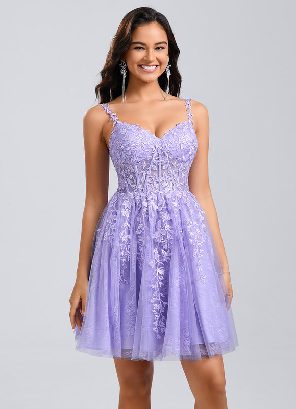 Robe Courte Rose Brodée - gallery 1