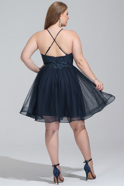 Robe Courte Festive En Tulle - gallery 7