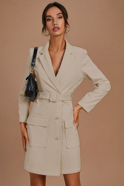Robe Courte Blazer Beige - gallery 4