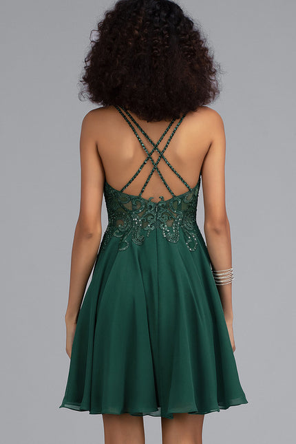 Robe Courte Évasée Brodée - gallery 2