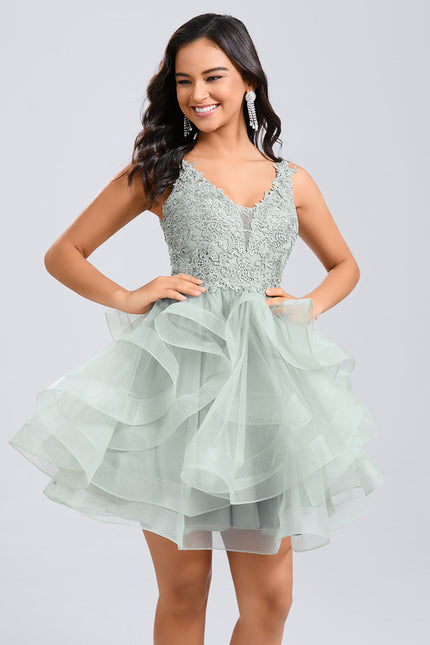 Robe Courte Cocktail En Tulle - gallery 4