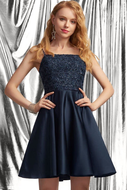 Robe Courte Rose Satinée - gallery 1