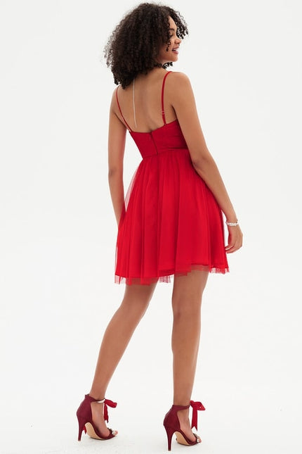 Robe Courte Tulle Évasée - gallery 1